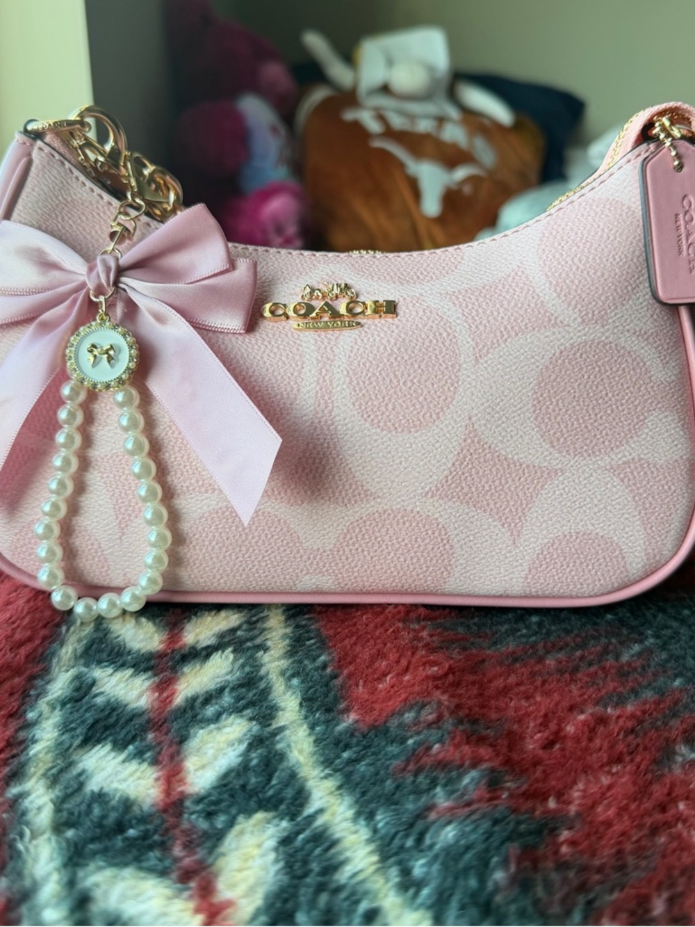 Coach Powder Pink Teri Shoulder Bag - Picture 6 of 9